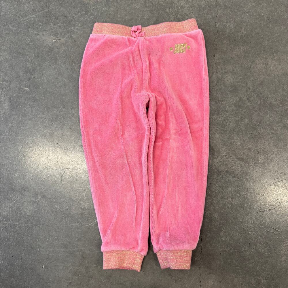 Vintage Y2K Baby Juicy Couture Velour Velvet Pink 3T Embroidered Sweatpants